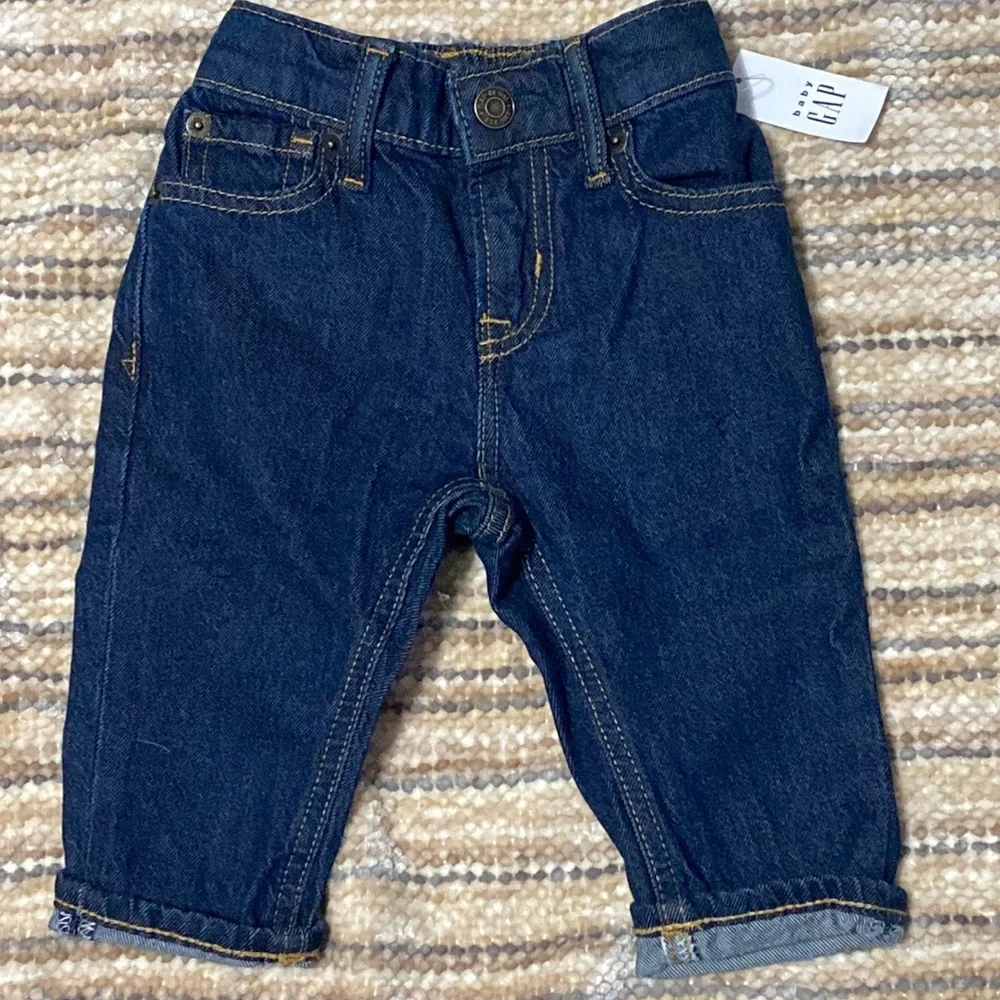 Baby Gap Baby Boy Dark Wash Denim Insulated Blue Jeans 12-18 Months
